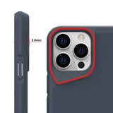 Apple iPhone 15 Pro Kılıf Zore Airbag Kenarlı T-Max Mat Standlı Kapak Lacivert