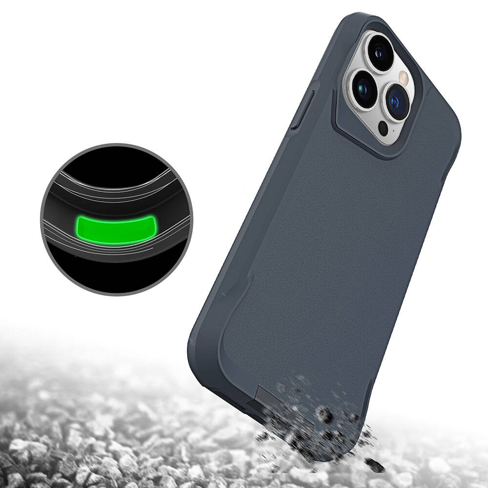 Apple iPhone 15 Pro Kılıf Zore Airbag Kenarlı T-Max Mat Standlı Kapak Siyah