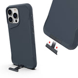 Apple iPhone 15 Pro Kılıf Zore Airbag Kenarlı T-Max Mat Standlı Kapak Lacivert