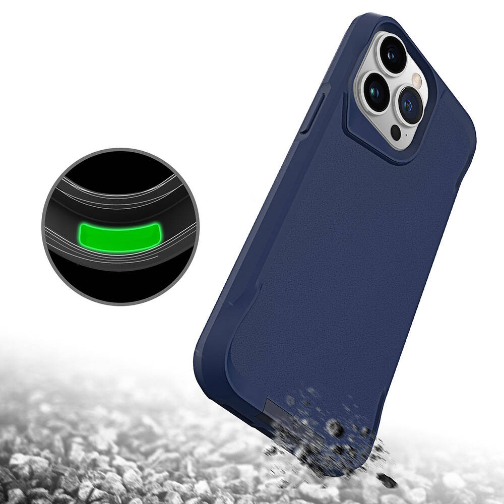 Apple iPhone 15 Pro Kılıf Zore Airbag Kenarlı T-Max Mat Standlı Kapak Gri