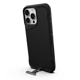 Apple iPhone 15 Pro Kılıf Zore Airbag Kenarlı T-Max Mat Standlı Kapak Siyah