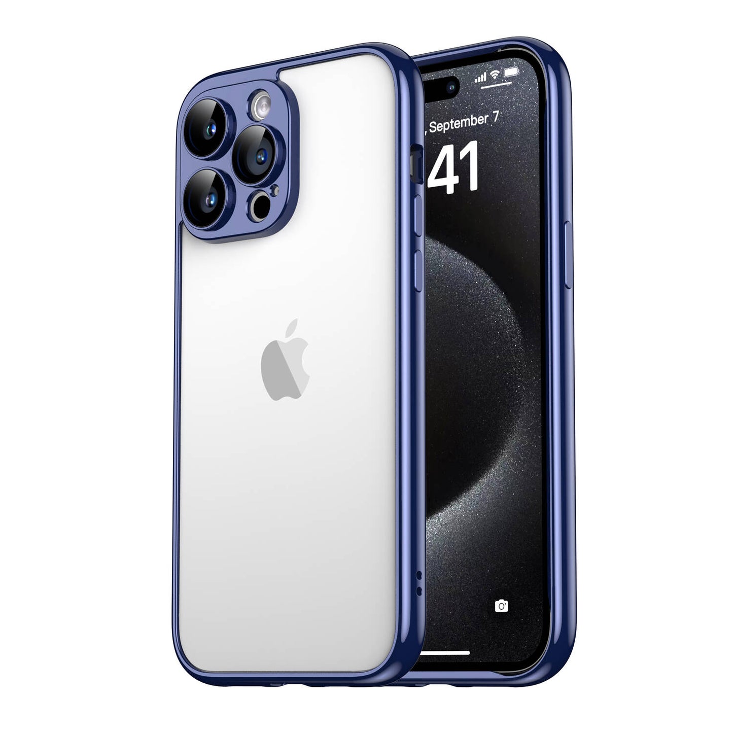 Apple iPhone 15 Pro Kılıf Zore Kamera Korumalı Bontez Bumper Titanyum