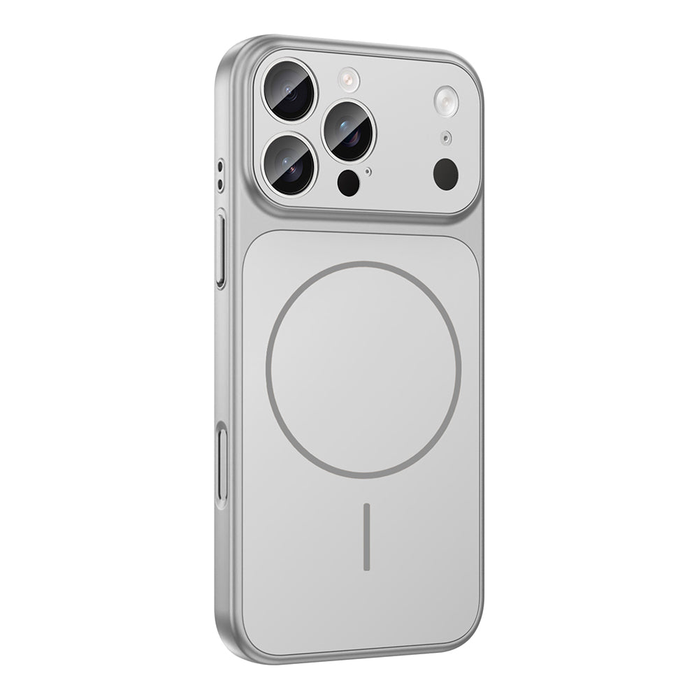 Apple iPhone 15 Pro Kılıf Zore M-Safe Şarj Özellikli Kamera Korumalı Formen Kapak Gri