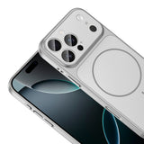 Apple iPhone 15 Pro Kılıf Zore M-Safe Şarj Özellikli Kamera Korumalı Formen Kapak Gri