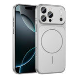 Apple iPhone 15 Pro Kılıf Zore M-Safe Şarj Özellikli Kamera Korumalı Formen Kapak Gümüş