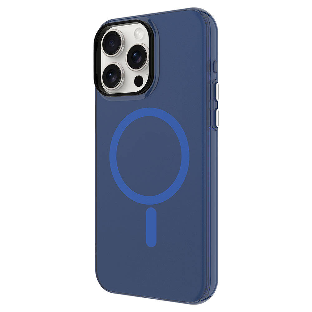 Apple iPhone 15 Pro Kılıf Zore M-safe Şarj Özellikli Buzlu Transparan C-Pro Sert Kapak Renksiz
