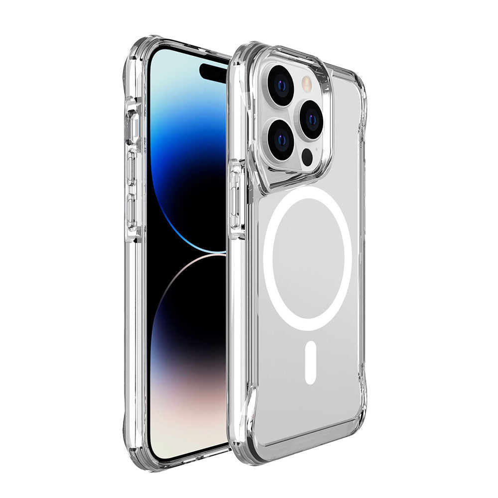 Apple iPhone 15 Pro Kılıf Zore M-safe Şarj Özellikli T-Max M-safe Kapak Renksiz