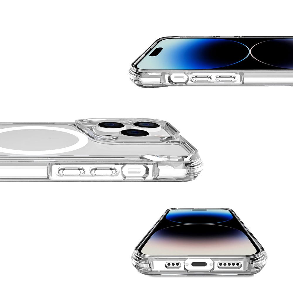 Apple iPhone 15 Pro Kılıf Zore M-safe Şarj Özellikli T-Max M-safe Kapak Renksiz