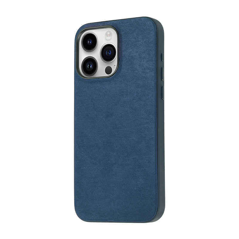 Apple iPhone 15 Pro Kılıf Zore Mikro Fiber Mimoza Kapak Kahverengi