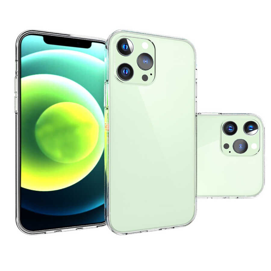 Apple iPhone 15 Pro Kılıf Zore Süper Silikon Kapak Renksiz