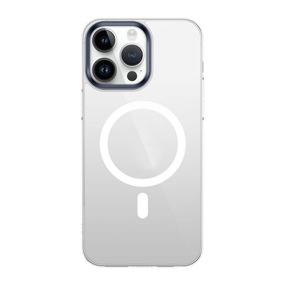 Apple iPhone 15 Pro Kılıf Zore Wireless Şarj Özellikli Şeffaf G-Glass Kapak Titanyum