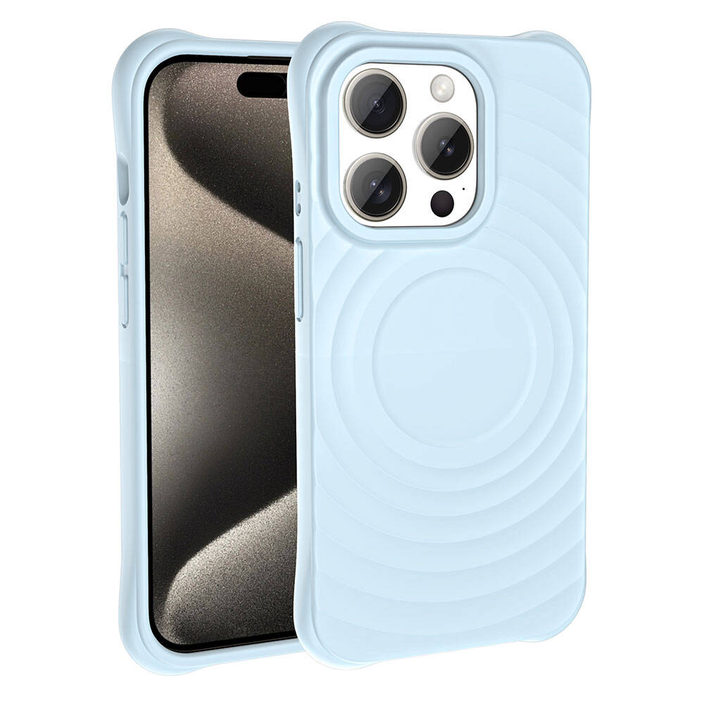 Apple iPhone 15 Pro M-safe Şarj Özellikli Airbagli Mat Görünümlü Zore Hepi Kapak Derin Mor