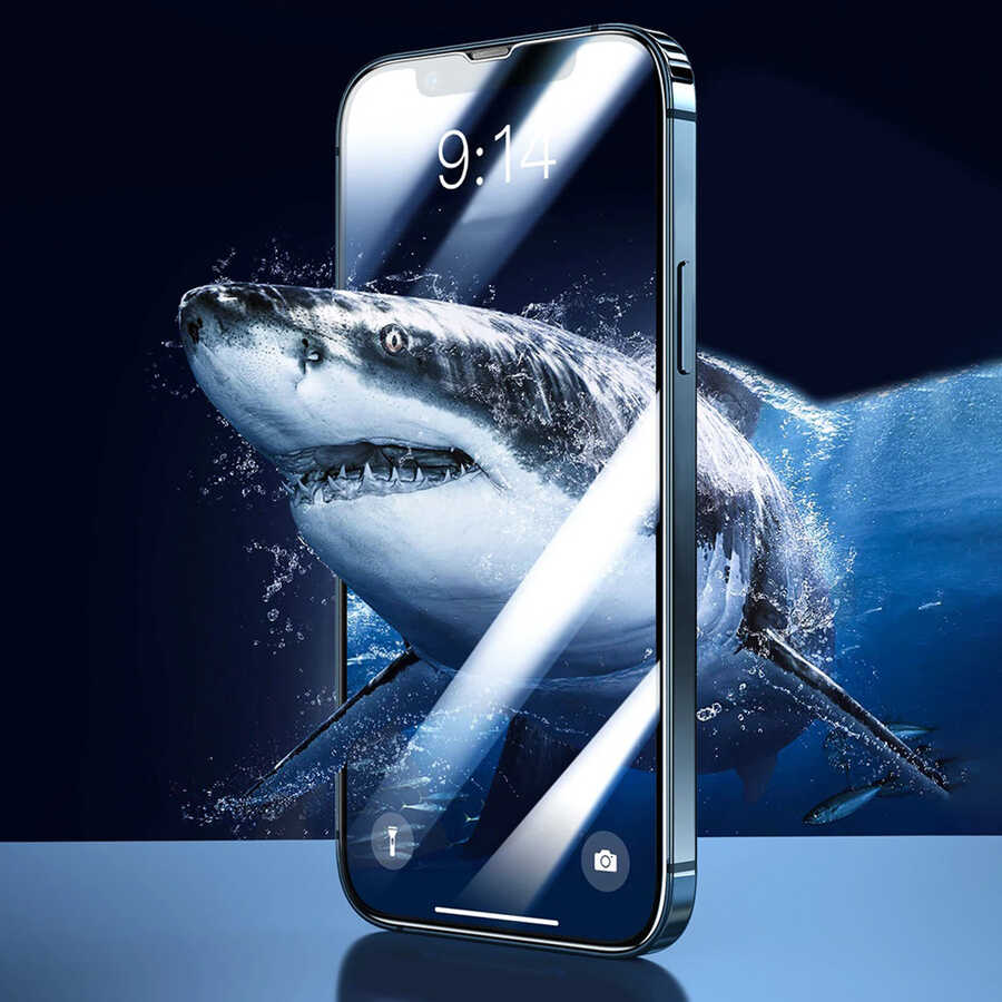 Apple iPhone 15 Pro Max Davin 5D Cam Ekran Koruyucu Siyah