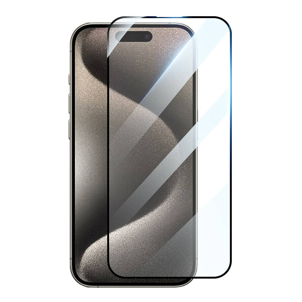 Apple iPhone 15 Pro Max HD Glossy Zore 3D Rak Screen Protector Siyah