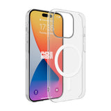Apple iPhone 15 Pro Max Kamera Korumalı M-Safe Şarj Özellikli Şeffaf Zore London Sert PC Kapak Şeffaf