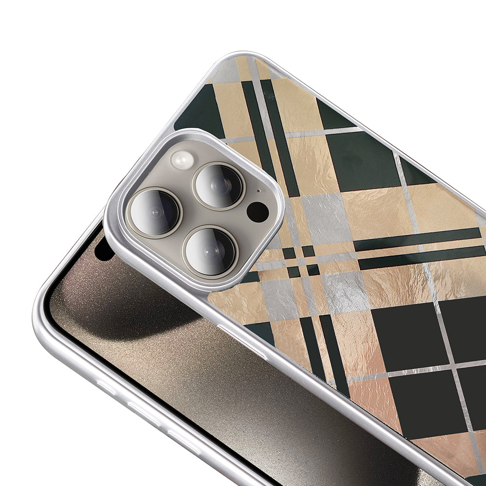 Apple iPhone 15 Pro Max Kılıf Desenli Zore Mep Kapak Gold Leopar