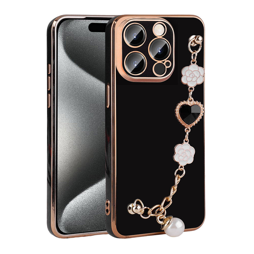 Apple iPhone 15 Pro Max Kılıf El Tutamaçlı Kamera Korumalı Zore Taka Silikon Kapak Beyaz