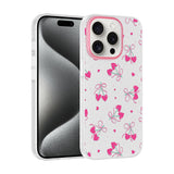 Apple iPhone 15 Pro Max Kılıf Kamera Korumalı Desenli Zore Klip Kapak Kalpli Kiraz