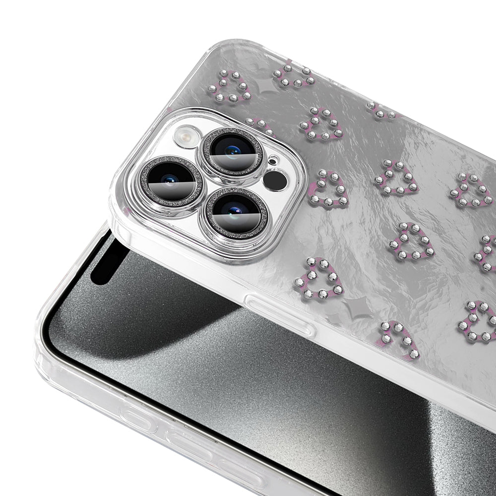 Apple iPhone 15 Pro Max Kılıf Kamera Korumalı Figürlü Zore Ponti Silikon Kapak Lila