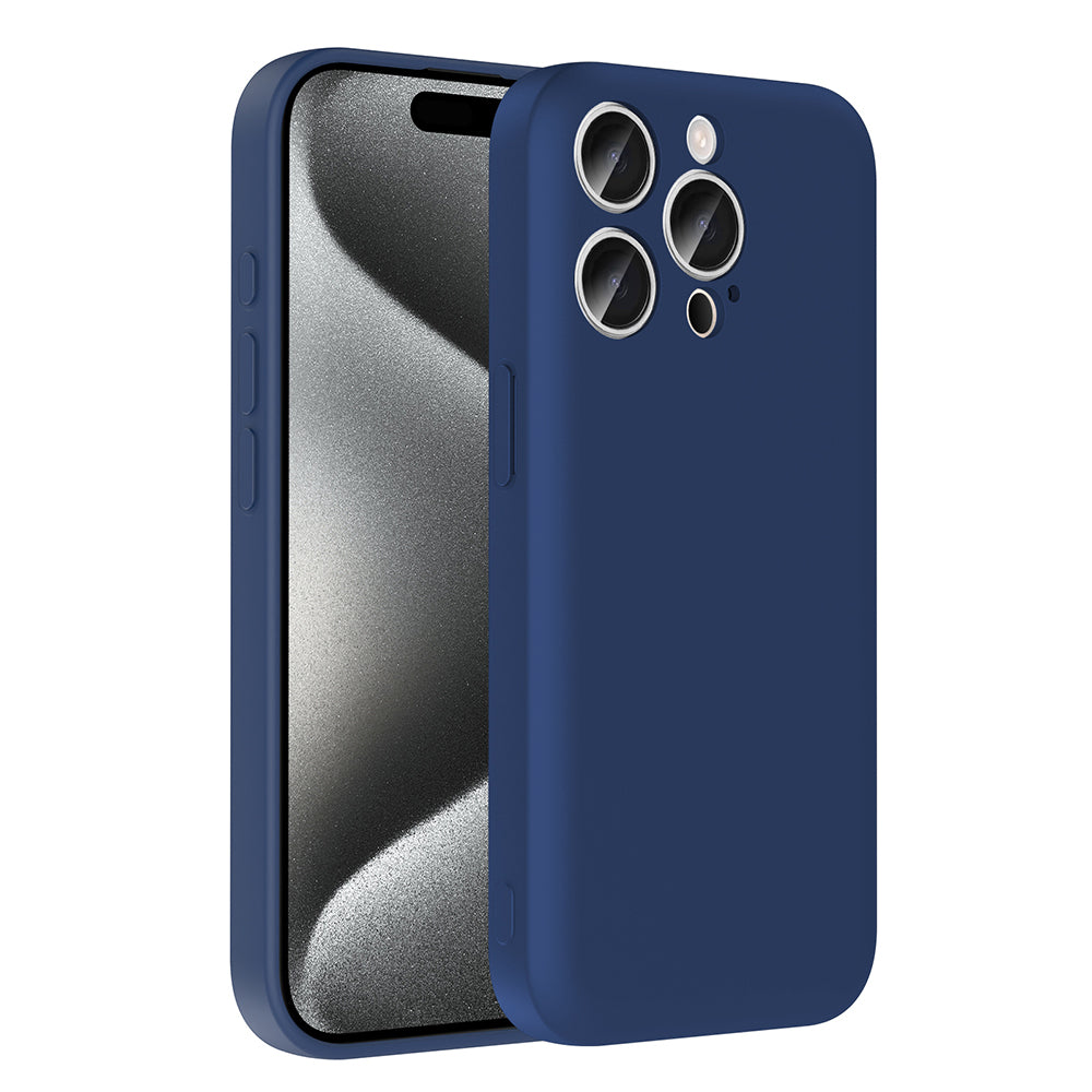 Apple iPhone 15 Pro Max Kılıf Kamera Korumalı Kartlık Hazneli Zore Vitra Kapak Gri