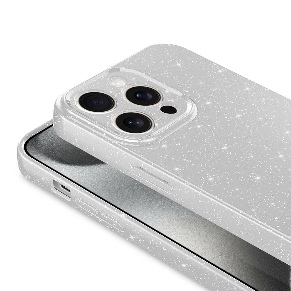 Apple iPhone 15 Pro Max Kılıf Kamera Korumalı Simli Lüks Zore Koton Kapak Turuncu