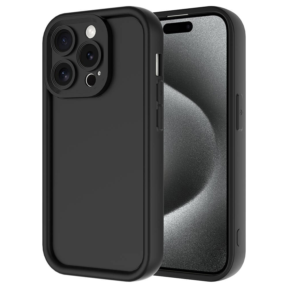 Apple iPhone 15 Pro Max Kılıf Kamera Korumalı Zore Ananas Kapak Mürdüm