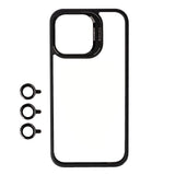 Apple iPhone 15 Pro Max Kılıf Kamera Lens Korumalı Standlı Zore Klon Lensli Kapak Siyah