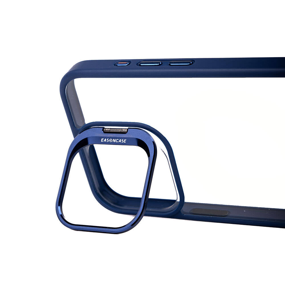 Apple iPhone 15 Pro Max Kılıf Kamera Lens Korumalı Standlı Zore Klon Lensli Kapak Siyah