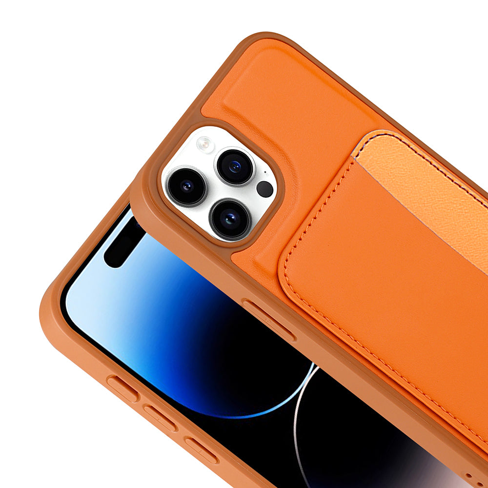 Apple iPhone 15 Pro Max Kılıf Kartlıklı Zore X-Kart Silikon Kapak Lacivert