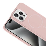 Apple iPhone 15 Pro Max Kılıf M-Safe Şarj Özellikli Metal Kamera Çerçeveli Zore Edi Silikon Kapak Siyah