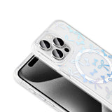 Apple iPhone 15 Pro Max Kılıf M-Safe Şarj Özellikli Şeffaf Zore Folk Sert Kapak Sevimli Köpek