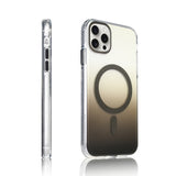 Apple iPhone 15 Pro Max Kılıf M-safe Şarj Özellikli Transparan Renk Geçişli Zore Toros Kapak Gri