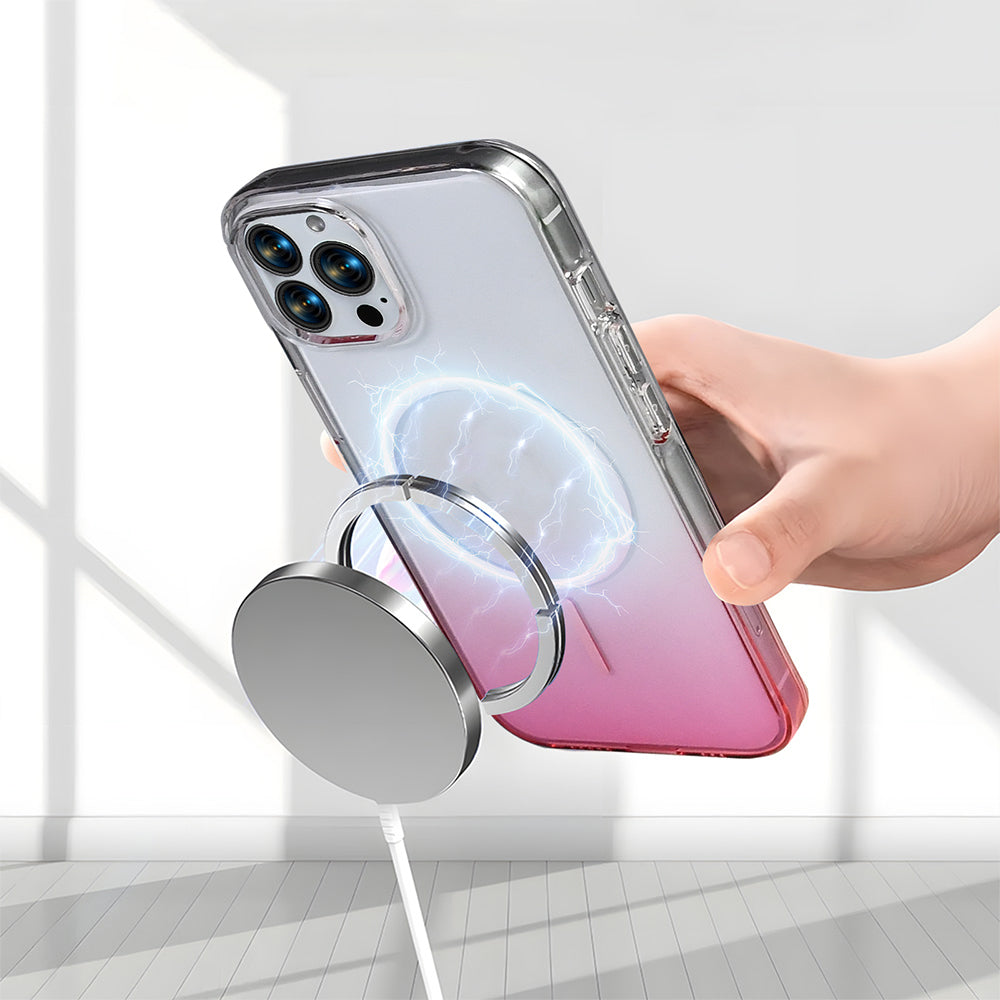 Apple iPhone 15 Pro Max Kılıf M-Safe Şarj Özellikli Zore Septik Silikon Kapak Siyah