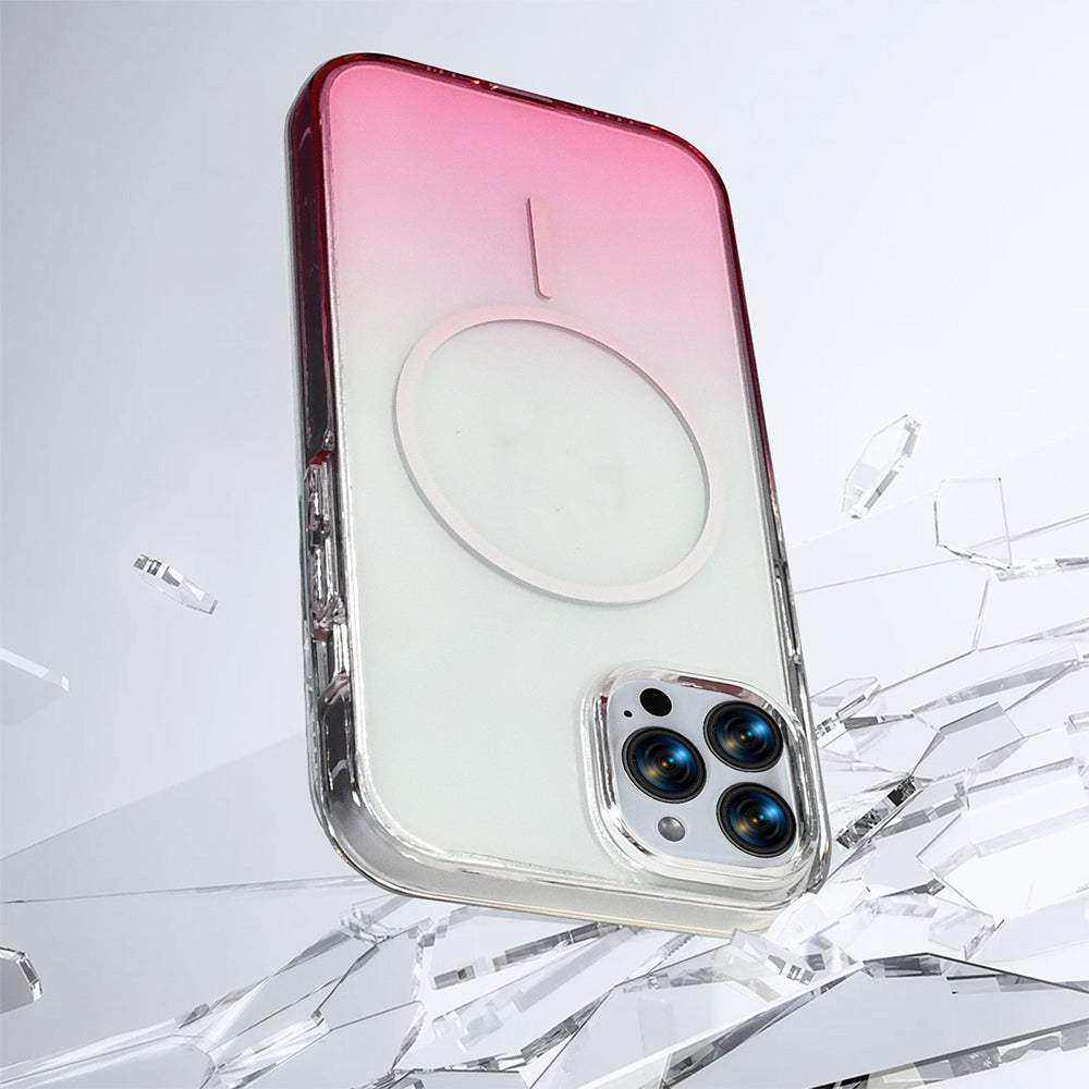 Apple iPhone 15 Pro Max Kılıf M-Safe Şarj Özellikli Zore Septik Silikon Kapak Pembe