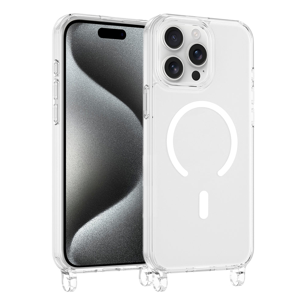 Apple iPhone 15 Pro Max Kılıf M-safe Şarj Özellikli X-Rop Kapak Şeffaf