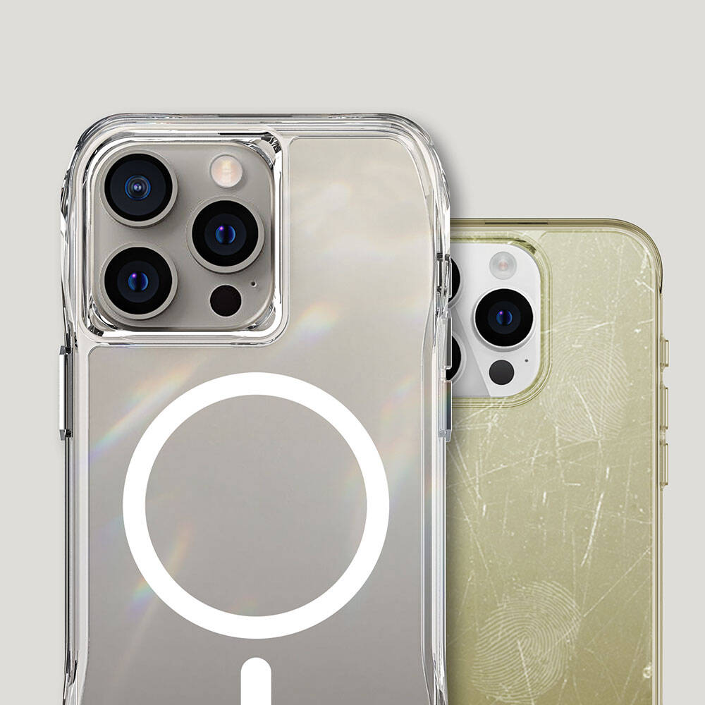Apple iPhone 15 Pro Max Kılıf M-safe Şarj Özellikli Airbagli Şeffaf Zore İncek Kapak Şeffaf