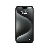 Apple iPhone 15 Pro Max Kılıf M-safe Şarj Özellikli Karbon Fiber Görünümlü Zore Antina Kapak Gri