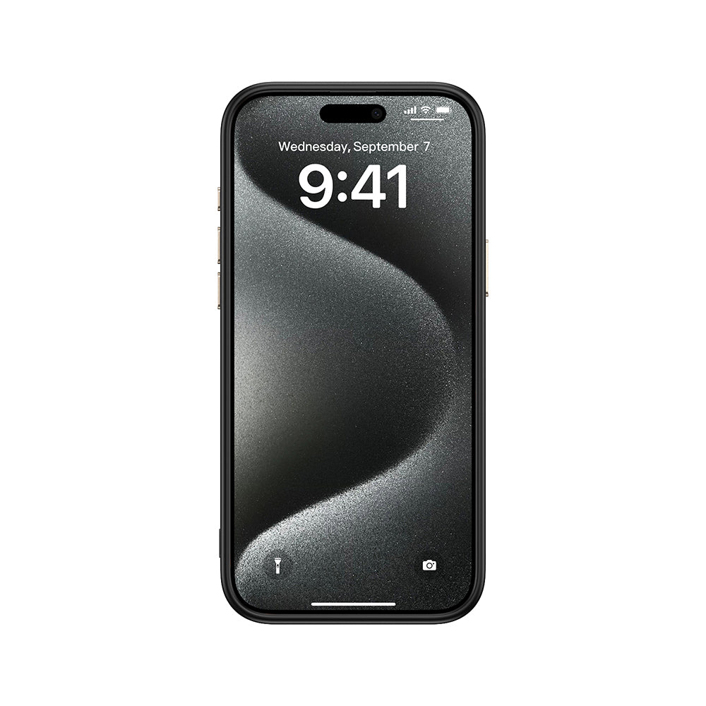 Apple iPhone 15 Pro Max Kılıf M-safe Şarj Özellikli Karbon Fiber Görünümlü Zore Antina Kapak Siyah-Gri