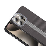Apple iPhone 15 Pro Max Kılıf M-safe Şarj Özellikli Karbon Fiber Görünümlü Zore Gros Kapak Gri-Siyah