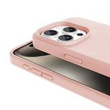 Apple iPhone 15 Pro Max Kılıf M-safe Şarj Özellikli Sıvı Teknolojili Silinebilir Sert Zore Kivi Kapak Pembe