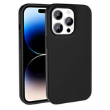 Apple iPhone 15 Pro Max Kılıf M-safe Şarj Özellikli Sıvı Teknolojili Silinebilir Sert Zore Kivi Kapak Siyah