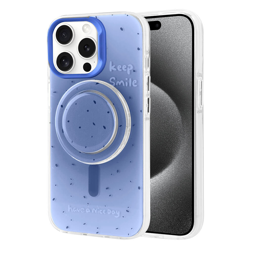 Apple iPhone 15 Pro Max Kılıf M-safe Şarj Özellikli Tak-Çıkar Pop Soketli Zore Tiktok Kapak Siyah
