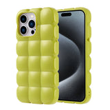 Apple iPhone 15 Pro Max Kılıf Parlak Esnek Silikon Zore Dom Dom Kapak Yeşil