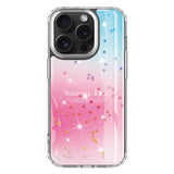 Apple iPhone 15 Pro Max Kılıf Simli Desenli Parlak Zore Task Kapak Pembe