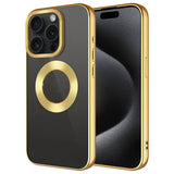 Apple iPhone 15 Pro Max Kılıf Tek Kamera Çerçeveli Logo Gösteren Zore Omega Kapak Siyah