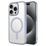 Apple iPhone 15 Pro Max Kılıf Wireless Şarj Özellikli Sert PC Zore Mat Riksos M-safe Kapak Gri