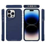 Apple iPhone 15 Pro Max Kılıf Zore Airbag Kenarlı T-Max Mat Standlı Kapak Lacivert