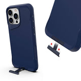 Apple iPhone 15 Pro Max Kılıf Zore Airbag Kenarlı T-Max Mat Standlı Kapak Lacivert