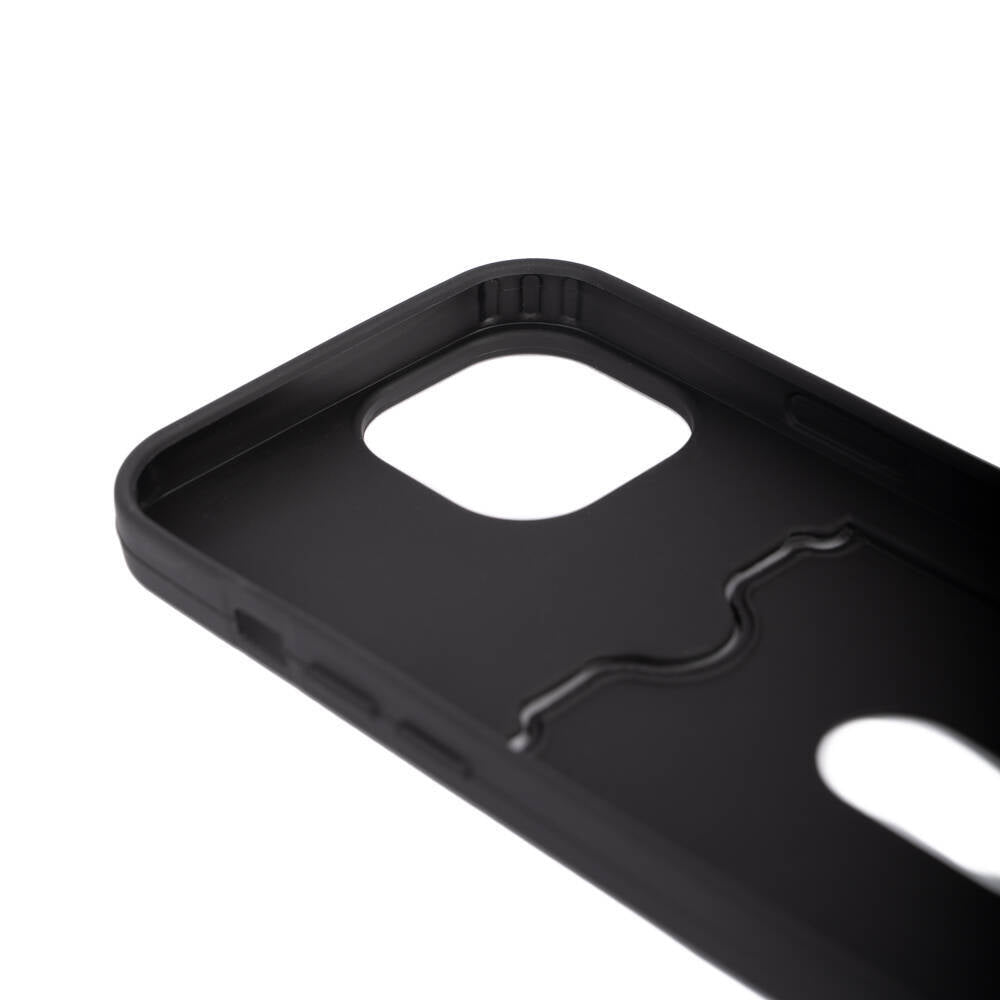 Apple iPhone 15 Pro Max Kılıf Zore Dora Kartlıklı Silikon Kapak Siyah