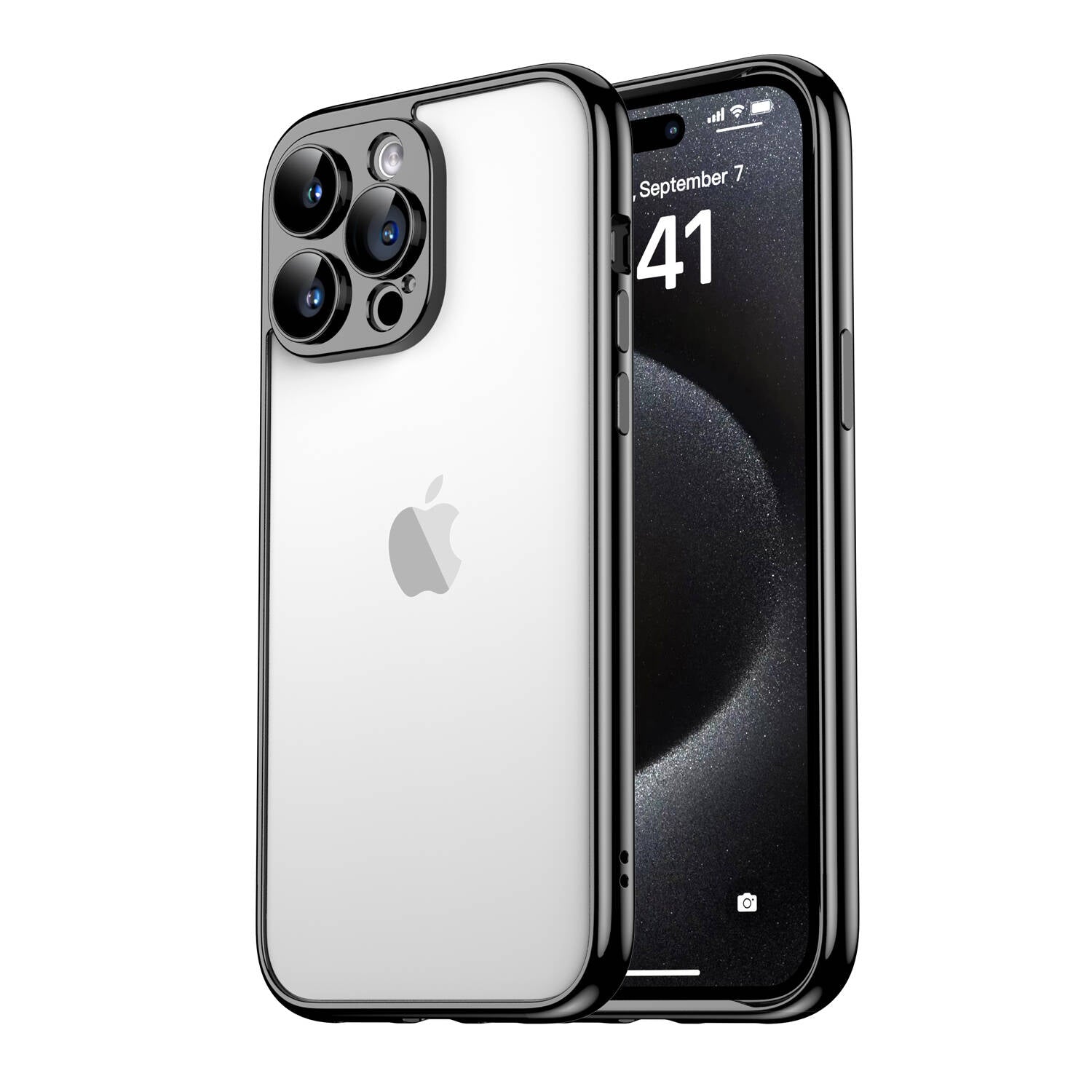 Apple iPhone 15 Pro Max Kılıf Zore Kamera Korumalı Bontez Bumper Gümüş